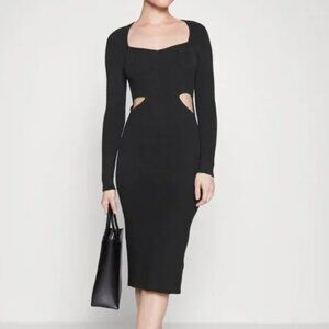 Abercrombie & Fitch Knit Midi Dress Cut Out Size XS